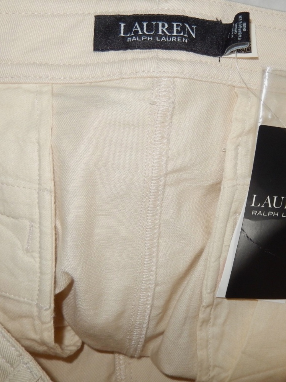 Lauren Ralph Lauren Beige Wide Leg Twill Cotton Chino Trousers Pants New 12 - Picture 5 of 8